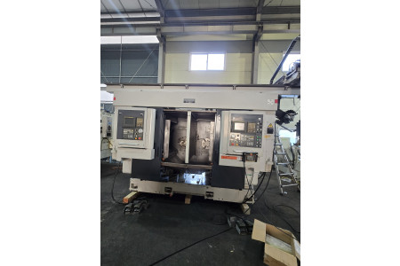 타키사와 2스핀들 CNC선반 겐트리로더 장착